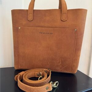 Medium Leather Crossbody Tote from Portland Leather Goods